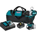 Makita Makita Cordless Hi-Torque 7/16 Hex Impact Wrench Kit, 5.0Ah, 18V LXT Li-Ion, Brushless XWT09T